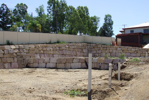 B-Grade Sandstone Retaining Wall Brisbane